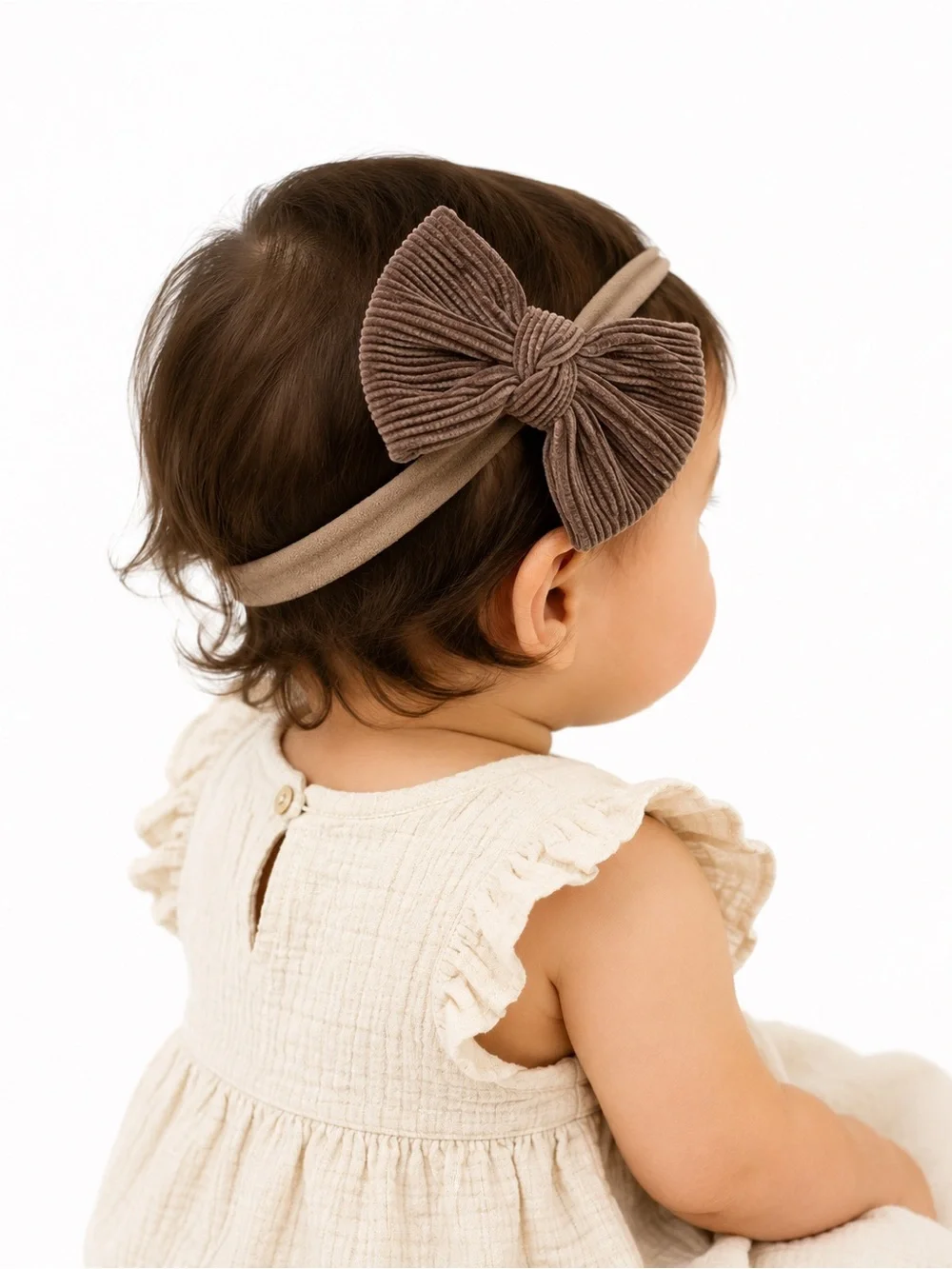 Enchanté Baby 8 Pc Bow Hair Accessories Set | Clips & Soft Nylon Headbands | NWT